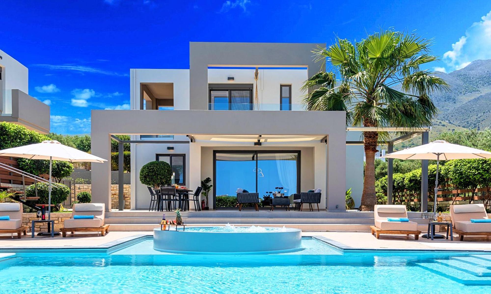 Minoas Villas Heated Pool Kournás Exterior foto